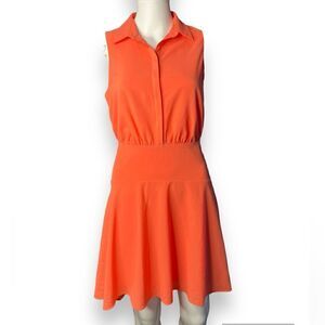 ALI and Jay collared sleeveless knee length shirt dress pink size XS